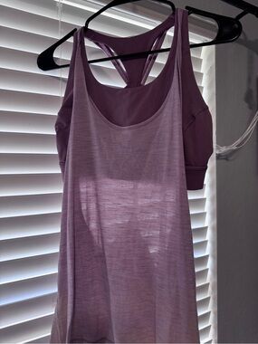 lululemon athletica Dusty Lavender Racerback Tank & Built-in Bra
